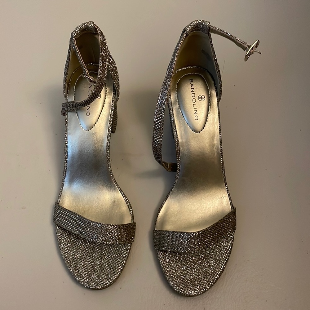 Metallic Glitter Bandolino Block Heels
